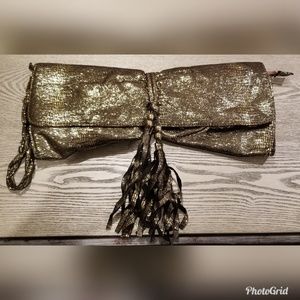 Gold Shimmer Clutch by Icing